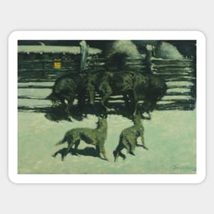 The Call for Help by Frederic Remington Sticker